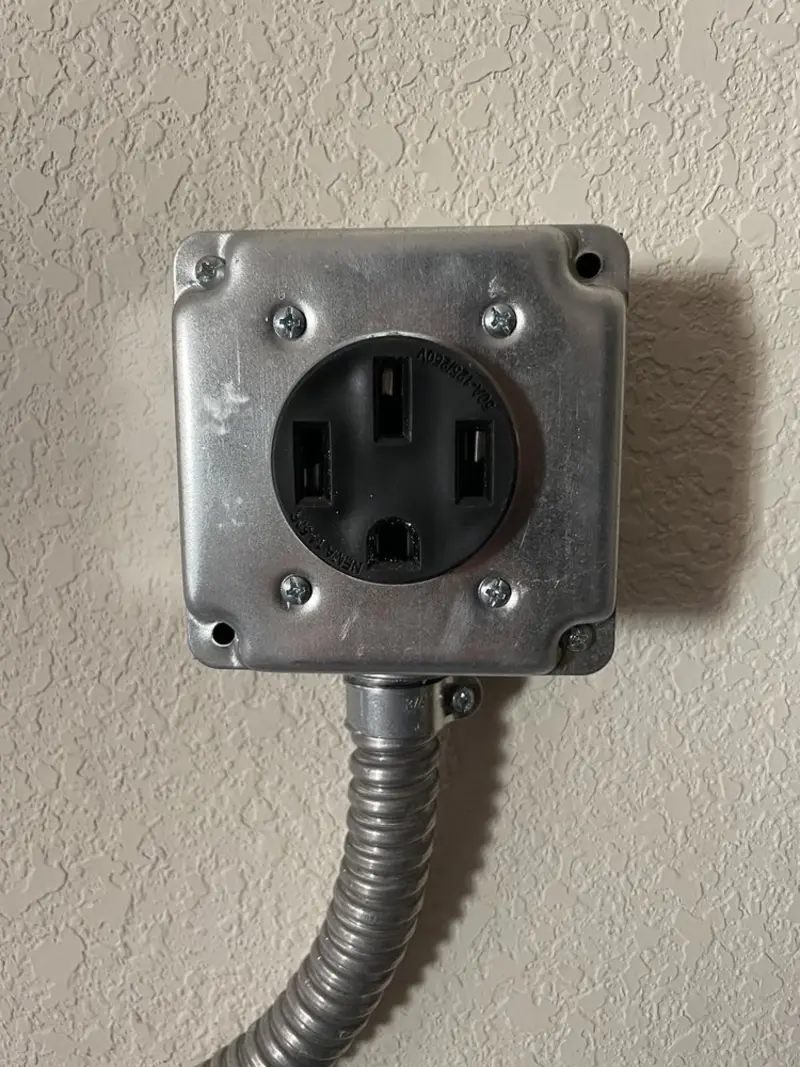 NEMA 14-50 outlet installed for Smart Home Electrical in Escondido